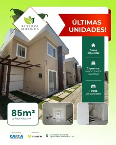 Casa de Condomínio com 2 Quartos à venda, 85m² no Águas Lindas, Ananindeua