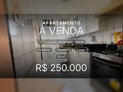 Apartamento com 2 Quartos à venda, 55m² no Conjunto Jacaraípe, Serra