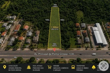 Lote/Terreno à venda, 1500m² no Ponta Grossa, Porto Alegre