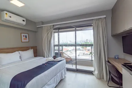 Apartamento com 1 Quarto para alugar, 25m² no Indianópolis, São Paulo