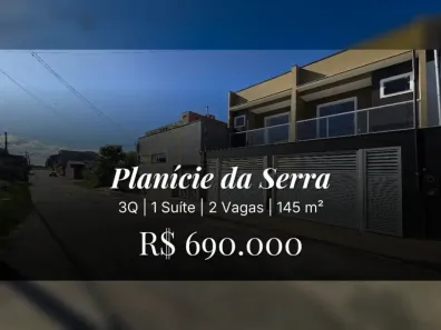 Casa com 3 Quartos à venda, 145m² no Planície da Serra, Serra