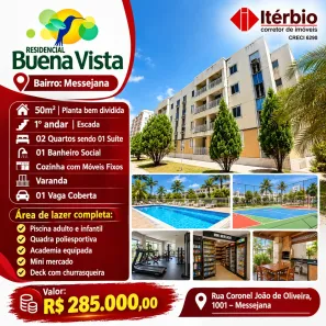 Apartamento com 2 Quartos à venda, 50m² no Messejana, Fortaleza