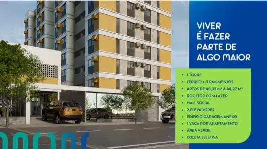 Apartamento com 2 Quartos à venda, 48m² no Jardim Atlântico, Olinda