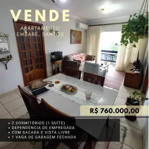 Apartamento com 2 Quartos à venda, 97m² no Embaré, Santos