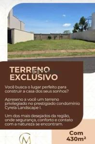 Lote/Terreno à venda, 430m² no Cyrela Landscape, Uberaba