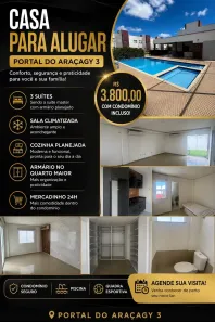 Casa de Condomínio com 3 Quartos para alugar, 150m² no , Paço do Lumiar
