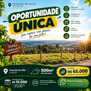 Lote/Terreno à venda, 500m² no Nakamura Park, Cotia