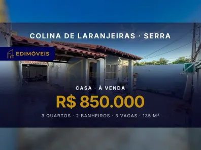 Casa com 3 Quartos à venda, 135m² no Colina de Laranjeiras, Serra