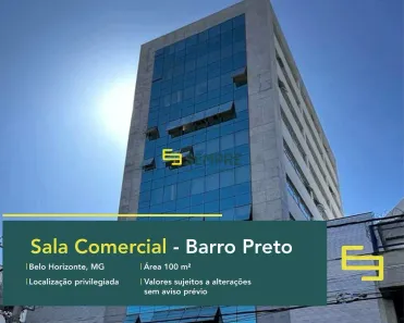 Sala Comercial à venda, 100m² no Barro Preto, Belo Horizonte