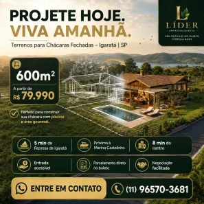 Lote/Terreno à venda, 600m² no Cidade Nova Arujá, Arujá