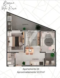 Apartamento com 2 Quartos à venda, 52m² no Vila Ema, São Paulo