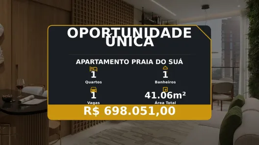 Apartamento com 1 Quarto à venda, 41m² no Praia do Suá, Vitória