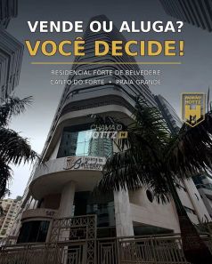Apartamento com 3 Quartos para venda ou aluguel, 152m² no Canto do Forte, Praia Grande