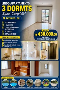 Apartamento com 3 Quartos à venda, 63m² no Tatuapé, São Paulo