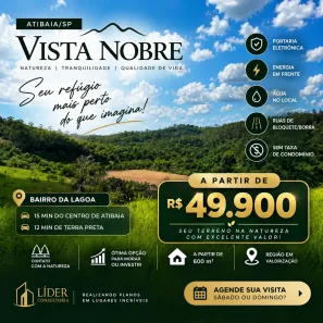 Lote/Terreno à venda, 600m² no Centro, Atibaia