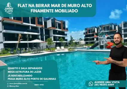 Apartamento com 1 Quarto à venda, 34m² no Muro Alto, Ipojuca