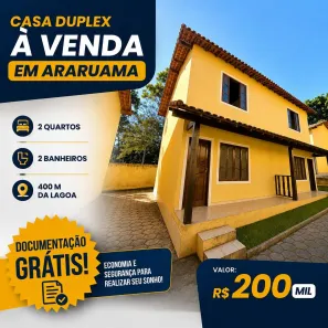 Casa de Condomínio com 2 Quartos à venda, 74m² no Ponte dos Leites, Araruama