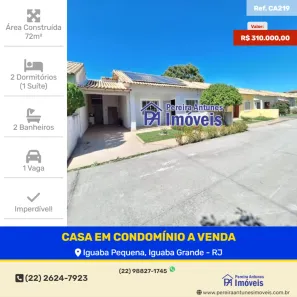 Casa de Condomínio com 2 Quartos à venda, 75m² no Centro, Iguaba Grande