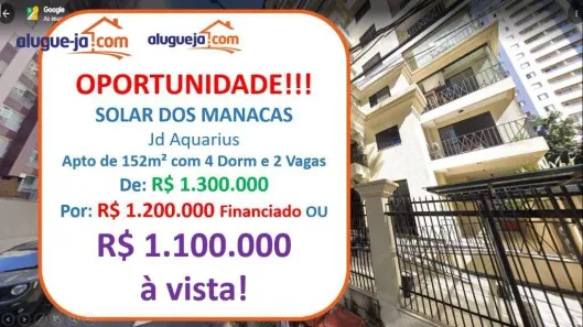 Apartamento com 4 Quartos à venda, 153m² no Parque Residencial Aquarius, São José dos Campos