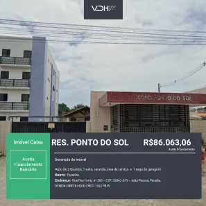 Apartamento com 2 Quartos à venda, 61m² no Paratibe, João Pessoa