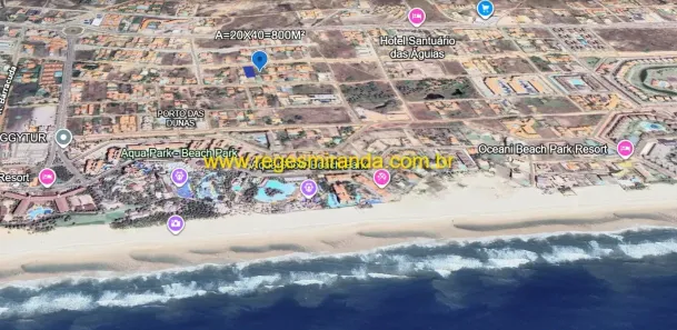 Lote/Terreno à venda, 800m² no Porto das Dunas, Aquiraz