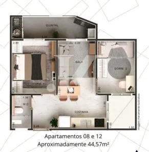 Apartamento com 2 Quartos à venda, 44m² no Vila Ema, São Paulo