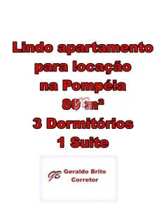 Apartamento com 3 Quartos para alugar, 80m² no Vila Pompéia, São Paulo