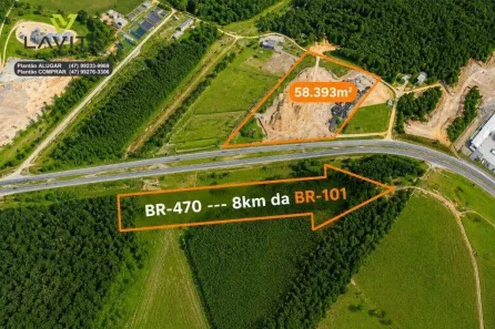 Lote/Terreno à venda, 58393m² no Ilhota, Ilhota