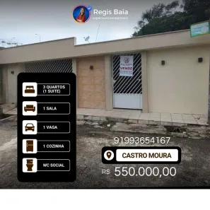 Casa com 3 Quartos à venda, 280m² no Águas Negras (Icoaraci), Belém