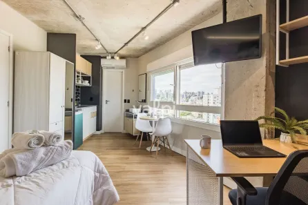 Apartamento com 1 Quarto para venda ou aluguel, 25m² no Santa Cecília, Porto Alegre