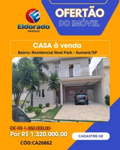 Casa de Condomínio com 3 Quartos à venda, 225m² no Residencial Real Parque Sumaré, Sumaré