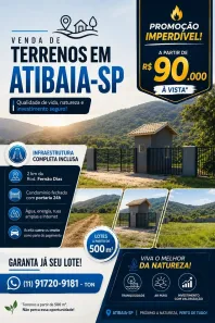 Lote/Terreno à venda, 500m² no Centro, Atibaia
