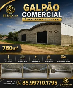 Galpão/Depósito/Armazém para venda ou aluguel, 780m² no Jacundá, Aquiraz