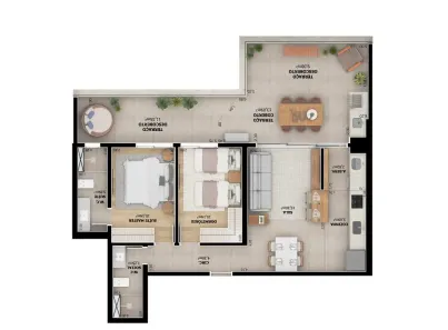 Apartamento com 3 Quartos à venda, 123m² no Boqueirão, Santos