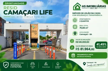 Apartamento com 2 Quartos à venda, 43m² no Industrial, Camaçari