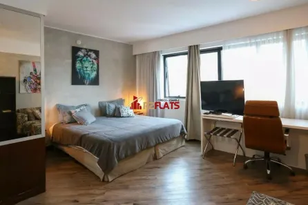 Flat com 1 Quarto para alugar, 26m² no Indianópolis, São Paulo