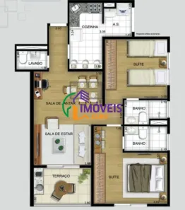 Apartamento com 2 Quartos à venda, 64m² no Jardim Ampliação, São Paulo