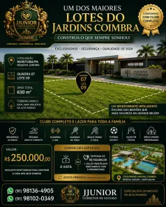 Lote/Terreno à venda, 630m² no Bela Vista, Marituba