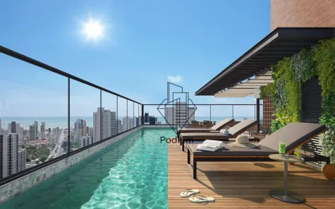 Flat com 1 Quarto à venda, 36m² no Miramar, João Pessoa