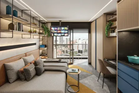 Apartamento com 1 Quarto à venda, 26m² no Santo Amaro, São Paulo