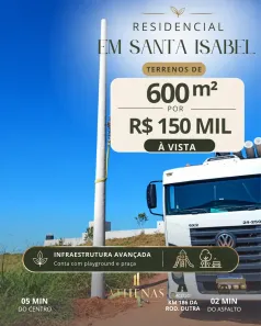 Lote/Terreno à venda, 600m² no Centro, Santa Isabel