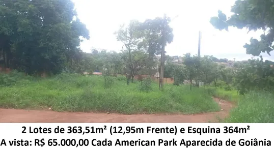 Lote/Terreno à venda, 363m² no American Park, Aparecida de Goiânia
