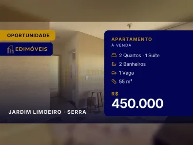 Apartamento com 2 Quartos à venda, 55m² no Jardim Limoeiro, Serra