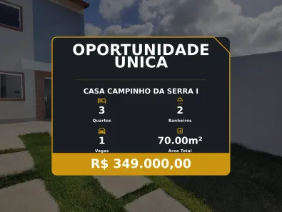 Casa com 3 Quartos à venda, 70m² no Campinho da Serra I, Serra