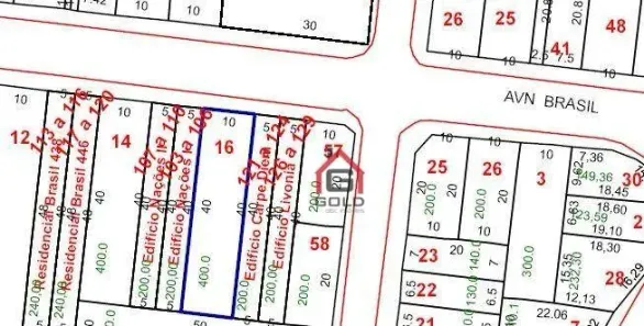 Lote/Terreno à venda, 400m² no Parque das Nações, Santo André