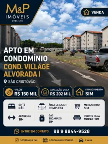 Apartamento com 2 Quartos à venda, 44m² no Cruzeiro de Santa Bárbara, São Luís