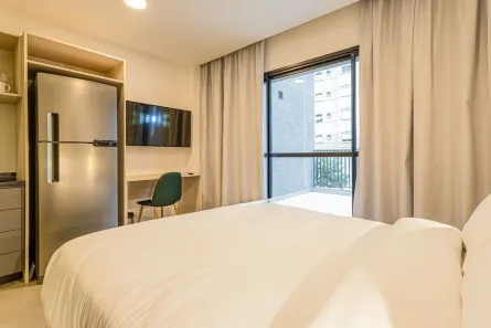 Apartamento com 1 Quarto para alugar, 32m² no Indianópolis, São Paulo