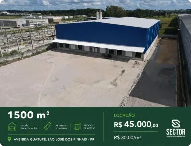 Galpão/Depósito/Armazém para alugar, 1500m² no Guatupê, São José dos Pinhais