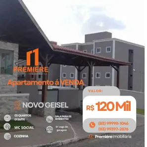 Apartamento com 2 Quartos à venda, 44m² no Gramame, João Pessoa