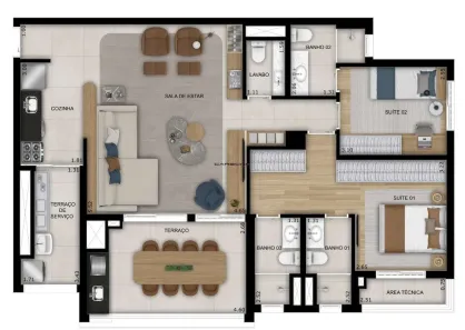 Apartamento com 2 Quartos à venda, 103m² no Chácara Califórnia, São Paulo